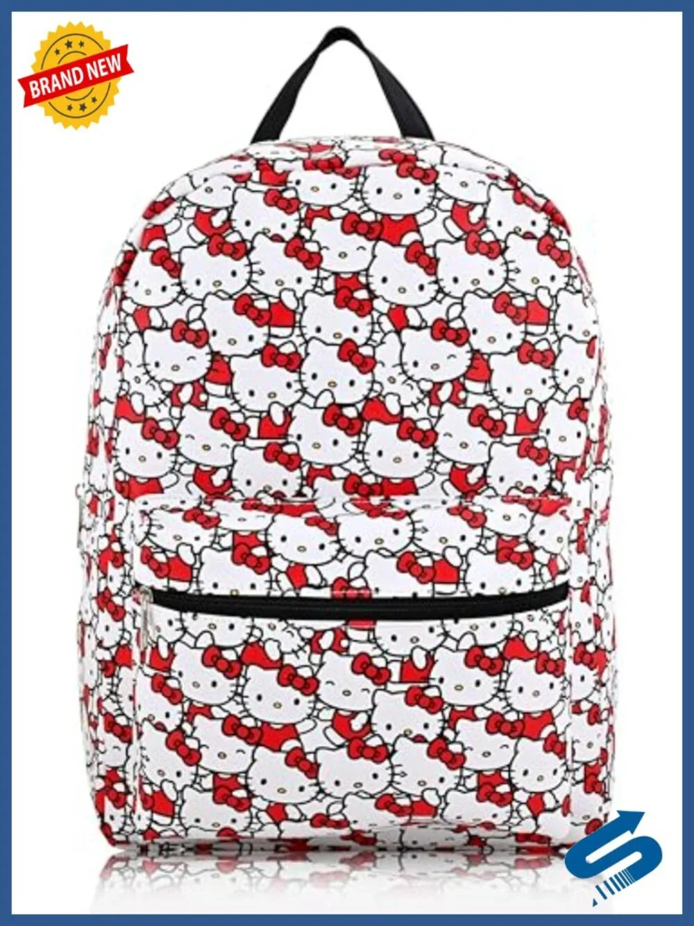 Officially Licensed Sanrio Hello Kitty PU Leather Backpack w/ Adjustable Straps